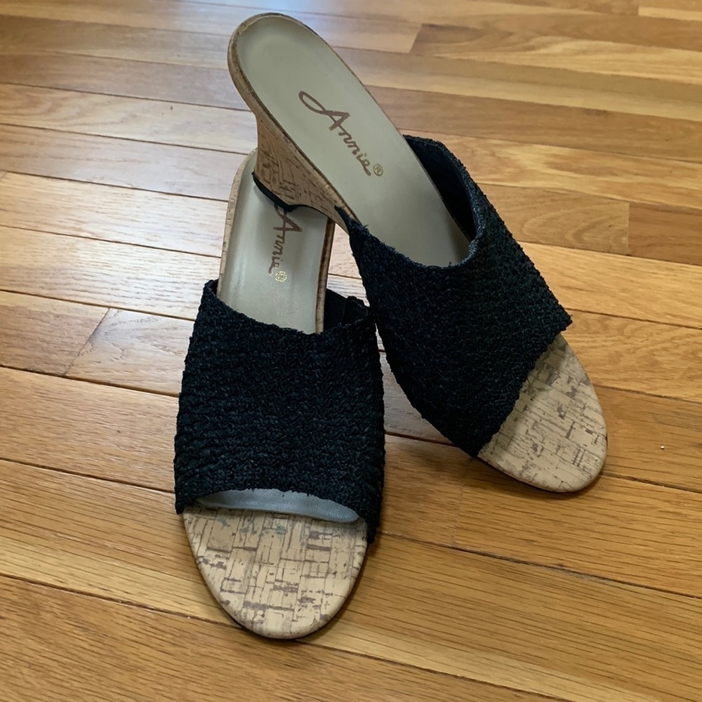 Annie Slide 3.5” Wedge Cork Heel Sandals